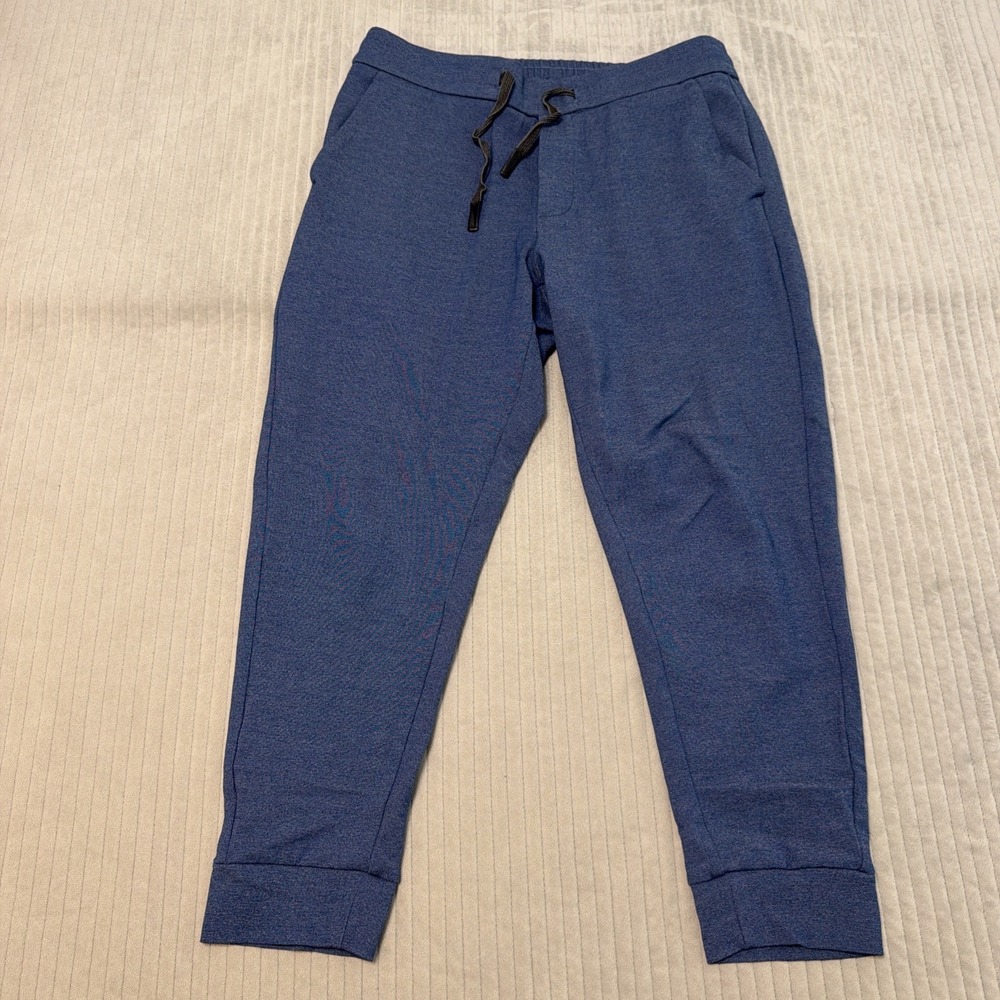 Bonobos Jogger Men M Blue 26" Elastic Waist Tapered Short Drawstring